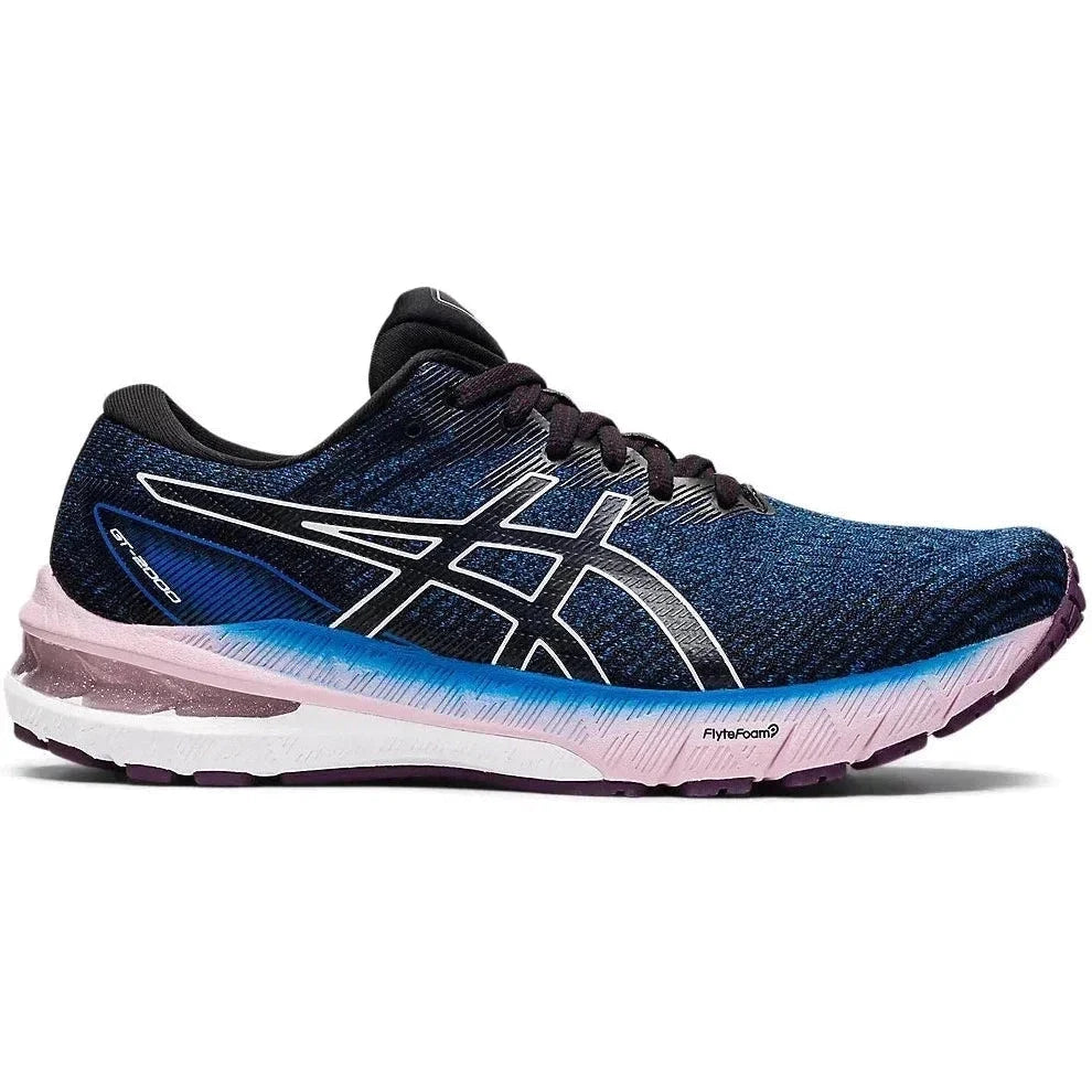 Women's Asics GT-2000 10, LAKE DRIVE/WHITE, 9 D Wide