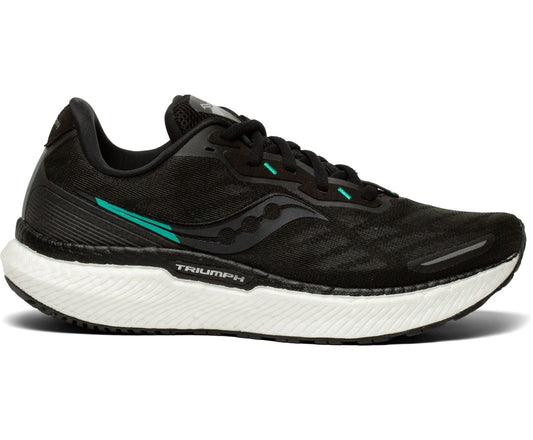 Women's Saucony Triumph 19, Black/White, 7.5 B Medium