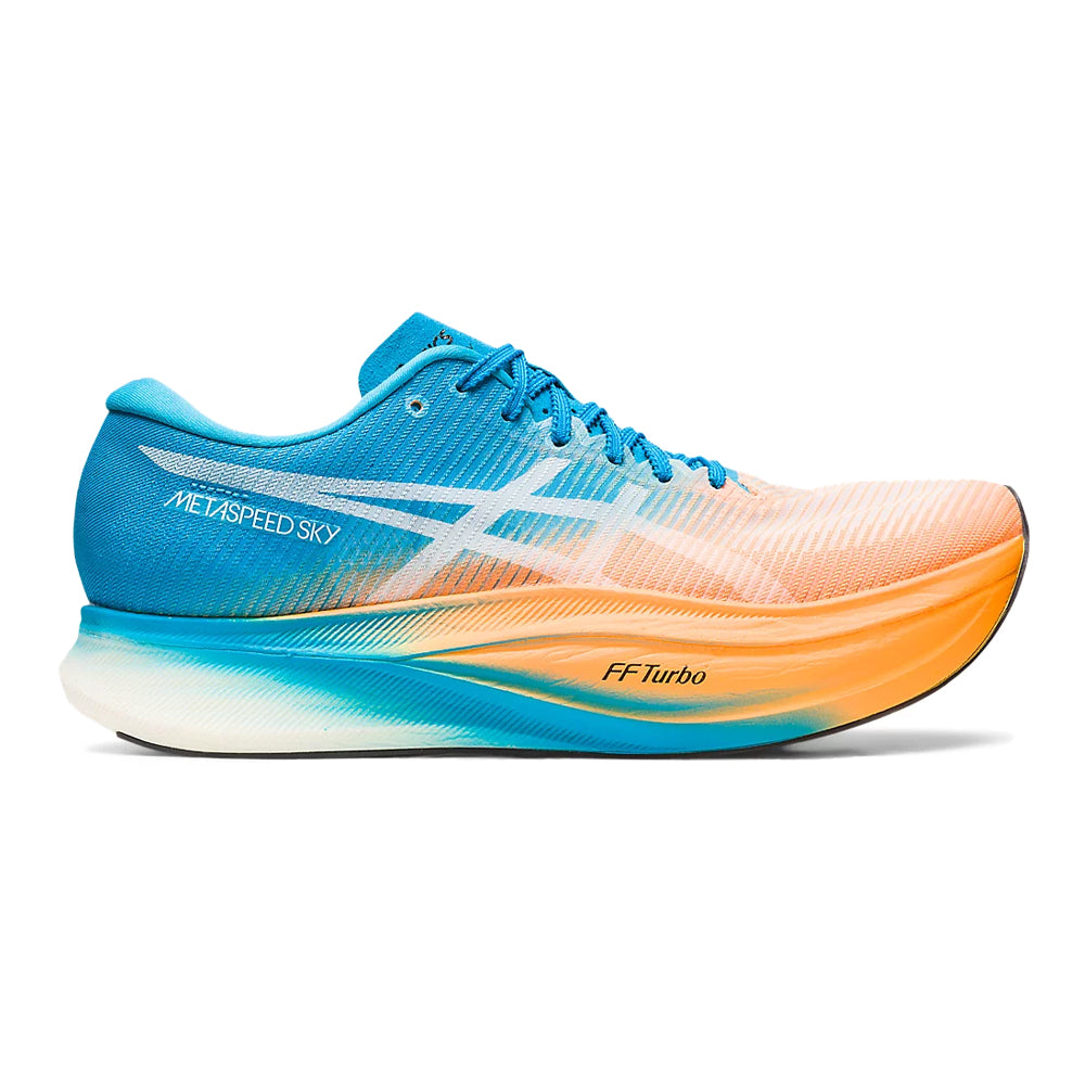 Men's Asics Metaspeed Sky+, Orange Pop/Island Blue, 12 D Medium