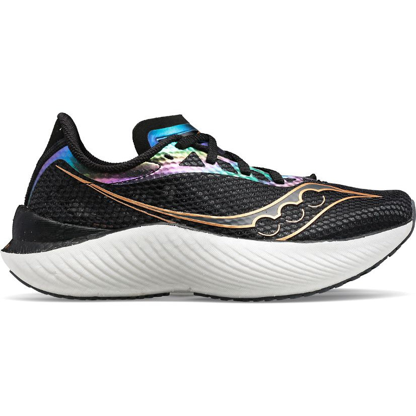 Women's Saucony Endorphin Pro 3, Black/Goldstruck, 7.5 B Medium