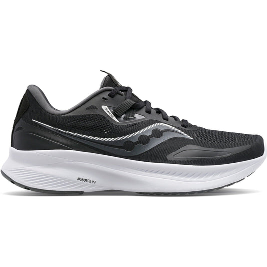 Women's Saucony Guide 15, Black/White, 6 D Wide