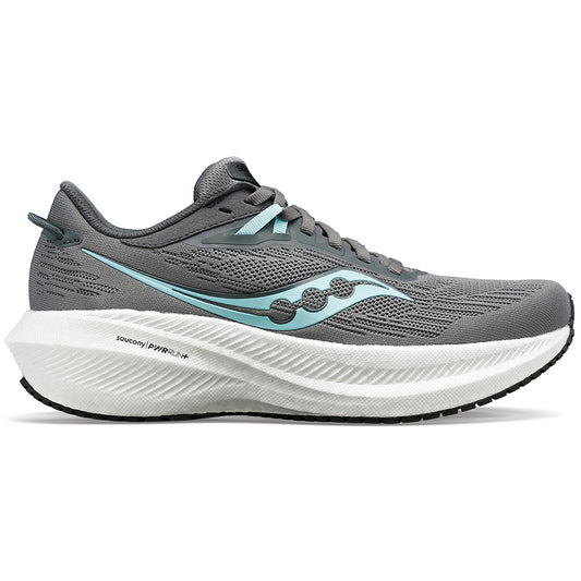 Women's Saucony Triumph 21, Gravel/Black, 8 B Medium